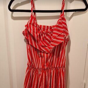 Vintage Rosani San Francisco Stripped Red Midi Dress